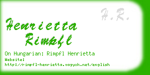 henrietta rimpfl business card